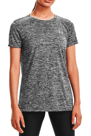 T-shirt Tech - Gemêleerd Zwart - Under Armour
