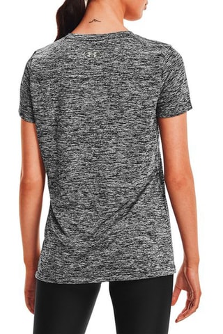 T-shirt Tech - Gemêleerd Zwart - Under Armour