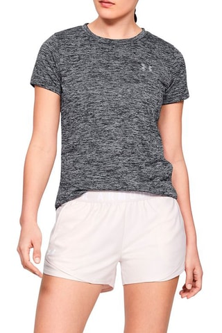 T-shirt Tech - Gemêleerd Zwart - Under Armour
