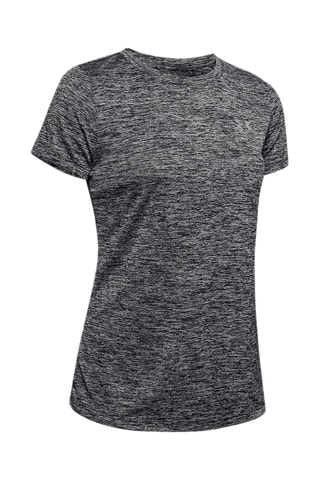 T-shirt Tech - Gemêleerd Zwart - Under Armour