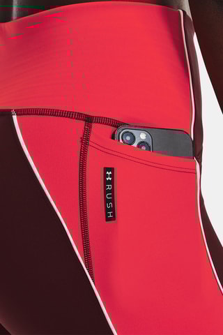 SportLegging Hoge Taille Rush ankle - Bordeauxrood - Under Armour