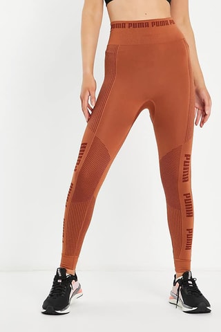 Trainingslegging Hoge Taille Evoknit Seamless - Bruin - Puma
