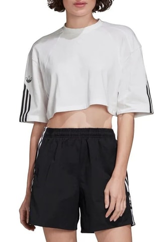 Cropped T-shirt Originals Fakten - Wit - Adidas