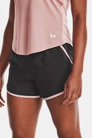 Trainingsshort Hoge Taille Fly By 2.0 - Zwart en Roze - Under Armour