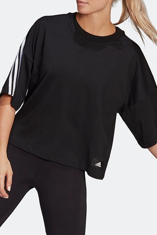 Trainingsshirt 3 Stripe - Zwart - Adidas
