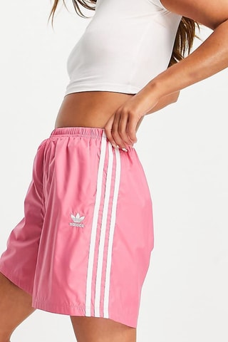 Short Hoge Taille Adicolor - Roze - Adidas