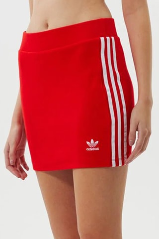 Minirok Hoge Taille Adicolor - Rood - Adidas