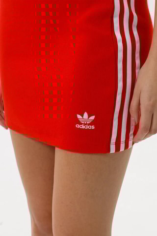 Minirok Hoge Taille Adicolor - Rood - Adidas