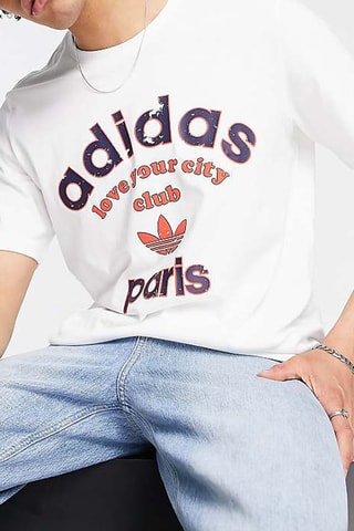 T-shirt Originals Paris Logo - Wit - Adidas