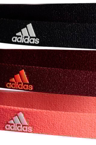 3 Trainingsbandeaus - Zwart en Bordeauxrood - Adidas