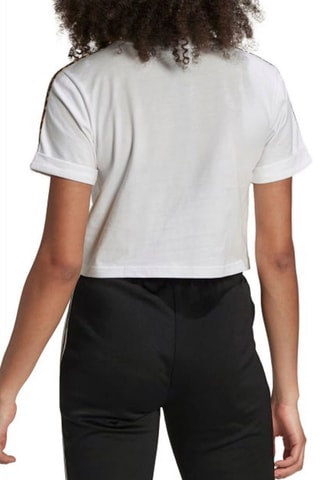 Cropped T-shirt Leopard Luxe - Wit - Adidas