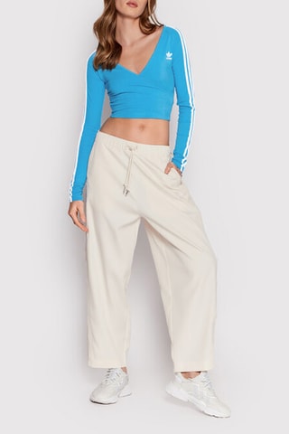 Training Crop Top 3-Stripes - Lichtblauw - Adidas