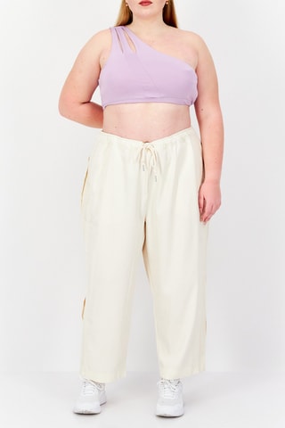 Broek Relaxed Hoge Taille Originals Plus - Ecru - Adidas