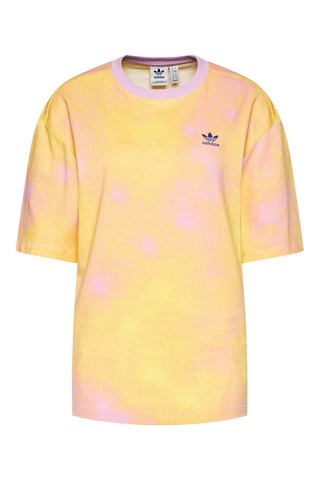 T-shirt Tie and Dye - Geel en Lichtpaars - Adidas