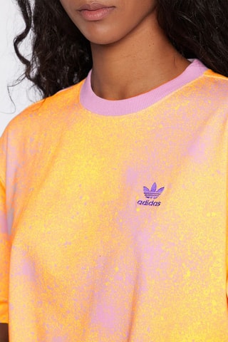 T-shirt Tie and Dye - Geel en Lichtpaars - Adidas