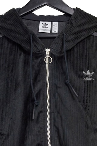 Velours Sweater met Capuchon Comfy Cords - Zwart - Adidas
