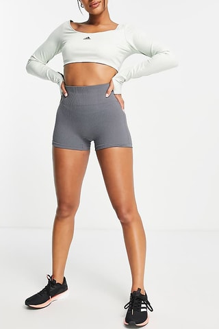 Training Crop Top 3 Hyperglam - Lichtgroen - Adidas