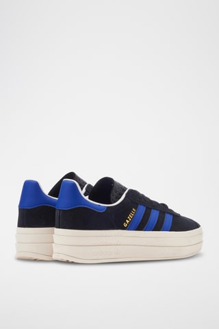 Nubuck Platform Sneakers Gazelle Bord - Zwart en Marineblauw - Adidas