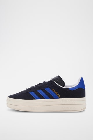 Nubuck Platform Sneakers Gazelle Bord - Zwart en Marineblauw - Adidas