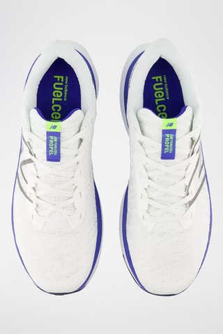 Hardloopschoenen Running FuelCell Propel V4 - Wit en Blauw - New Balance