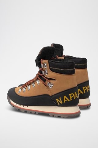 Gevoerde Leren Boots Rock - Beige en Zwart - Napapijri