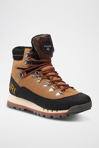 Gevoerde Leren Boots Rock - Beige en Zwart - Napapijri
