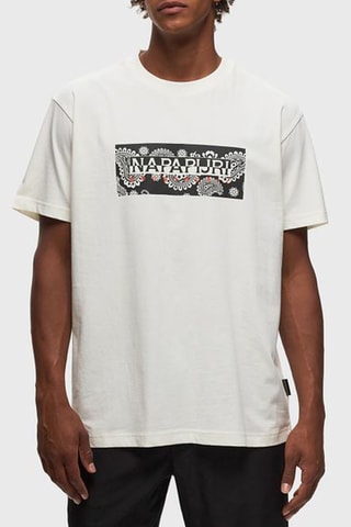 T-shirt Andesite - Wit - Napapijri