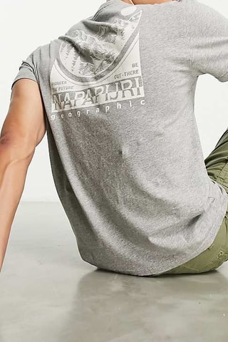 T-shirt Lilo - Gemêleerd Grijs - Napapijri