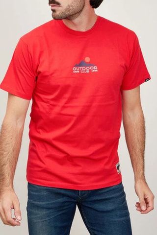 T-shirt Outdoor Club - Rood - Vans