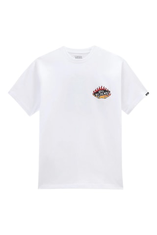 T-shirt Fuego skull - Wit - Vans