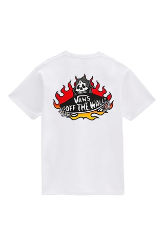 T-shirt Fuego skull - Wit - Vans