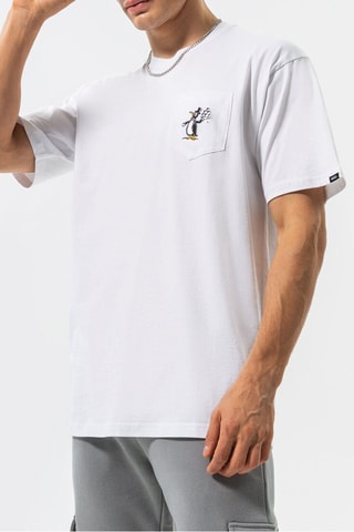 T-shirt Checkerboard - Wit - Vans