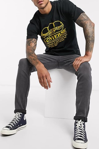 T-shirt Sandwich Shop - Geel - Converse