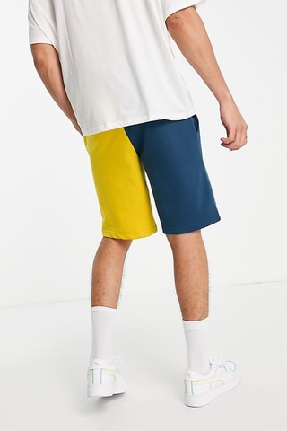 Skateboardbermuda - Donkerblauw en Geel - Puma