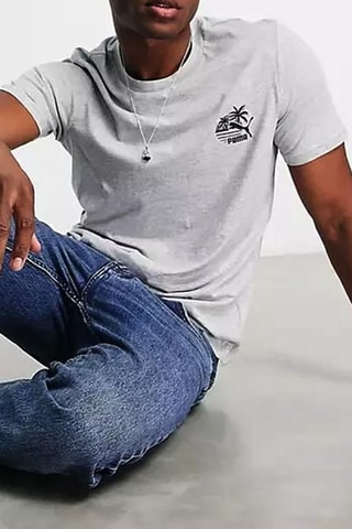 T-shirt - Gemêleerd Lichtgrijs - Puma