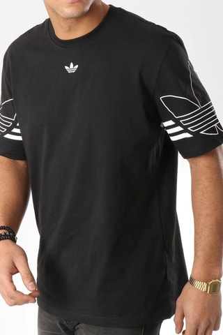 T-shirt Outline Trefoil - Zwart - Adidas