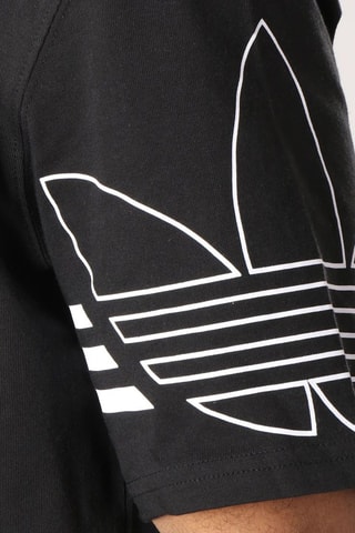 T-shirt Outline Trefoil - Zwart - Adidas