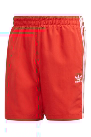 Zwemshort Originals 3 Stripe - Rood - Adidas