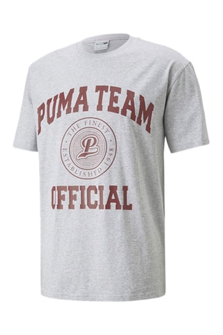 T-shirt team graphic - Gemêleerd Grijs - Puma