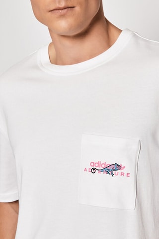 T-shirt Originals adventure pocket - Wit - Adidas