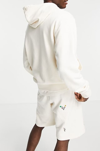 Sweater met Capuchon Originals Floral Trefoil - Ecru - Adidas
