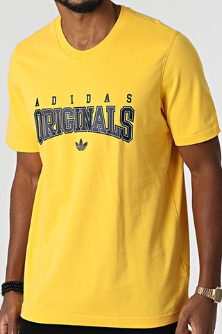 T-shirt Retro Revival - Mosterdgeel - Adidas