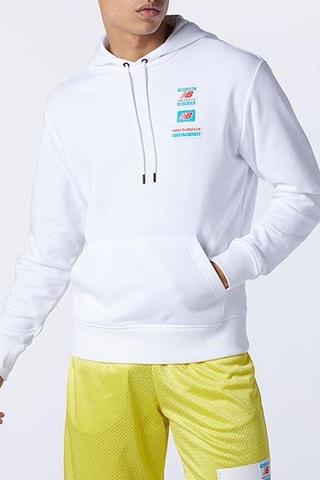 Sweater met Capuchon Back - Wit - New Balance