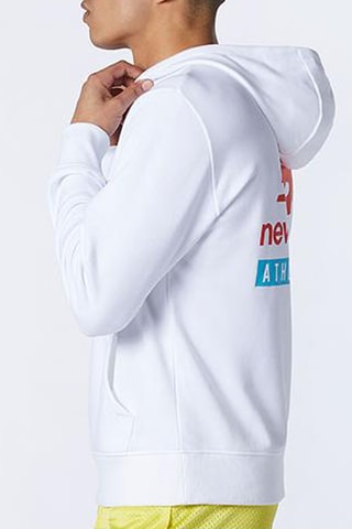 Sweater met Capuchon Back - Wit - New Balance