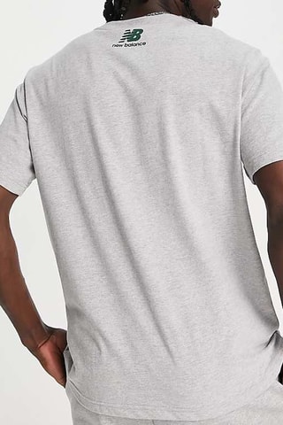 T-shirt Collegiate - Gemêleerd Lichtgrijs - New Balance