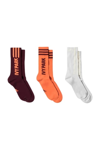 3 Paar Sokken Ivy Park - Bordeauxrood en Oranje - Adidas
