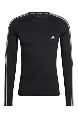 Trainingsshirt Tech Fit 3 stripe - Zwart - Adidas