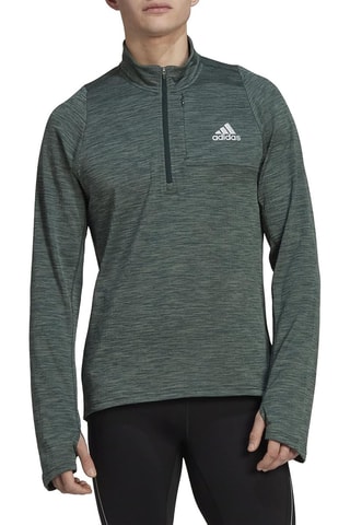 Hardloopsweater Icons - Donkergroen Adidas