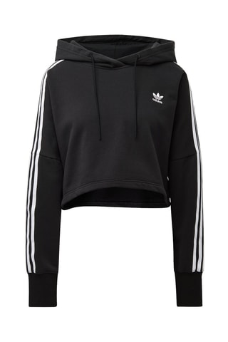 Sweater met Capuchon Cropped Hood Zwart en Wit