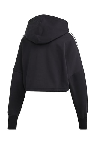 Sweater met Capuchon Cropped Hood Zwart en Wit
